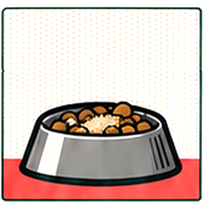 A bowl of dog food topped with supplement powder